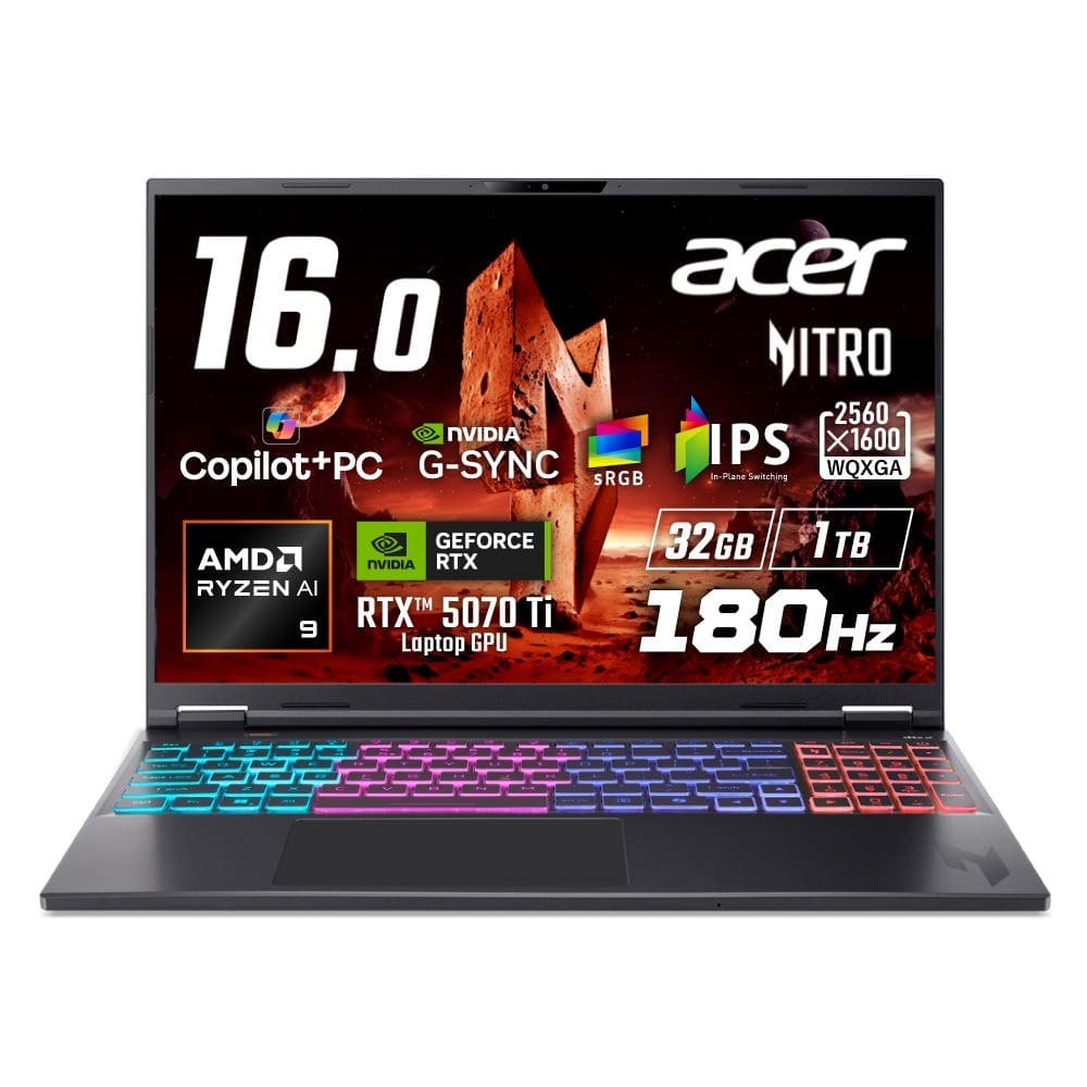 Acer Nitro 16S AI AN16S-61-F93Z57Tのノートパソコン