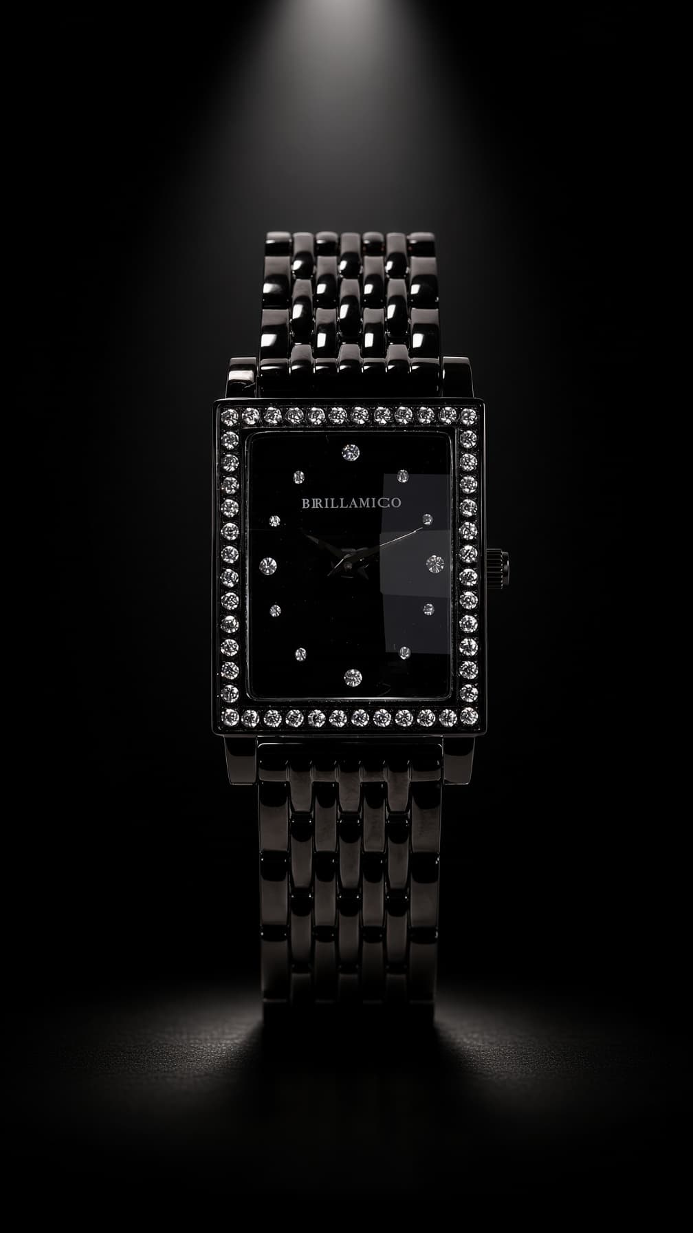黒いスクエアフェイスのBRILLAMICO GRACE MIA BLACK