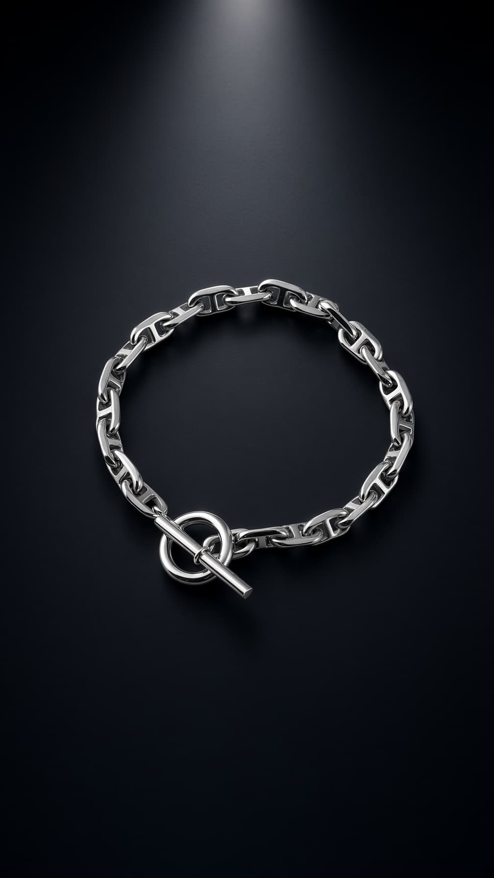 シルバーのGLUCK Anchor Chain Braceletのチェーンブレスレット
