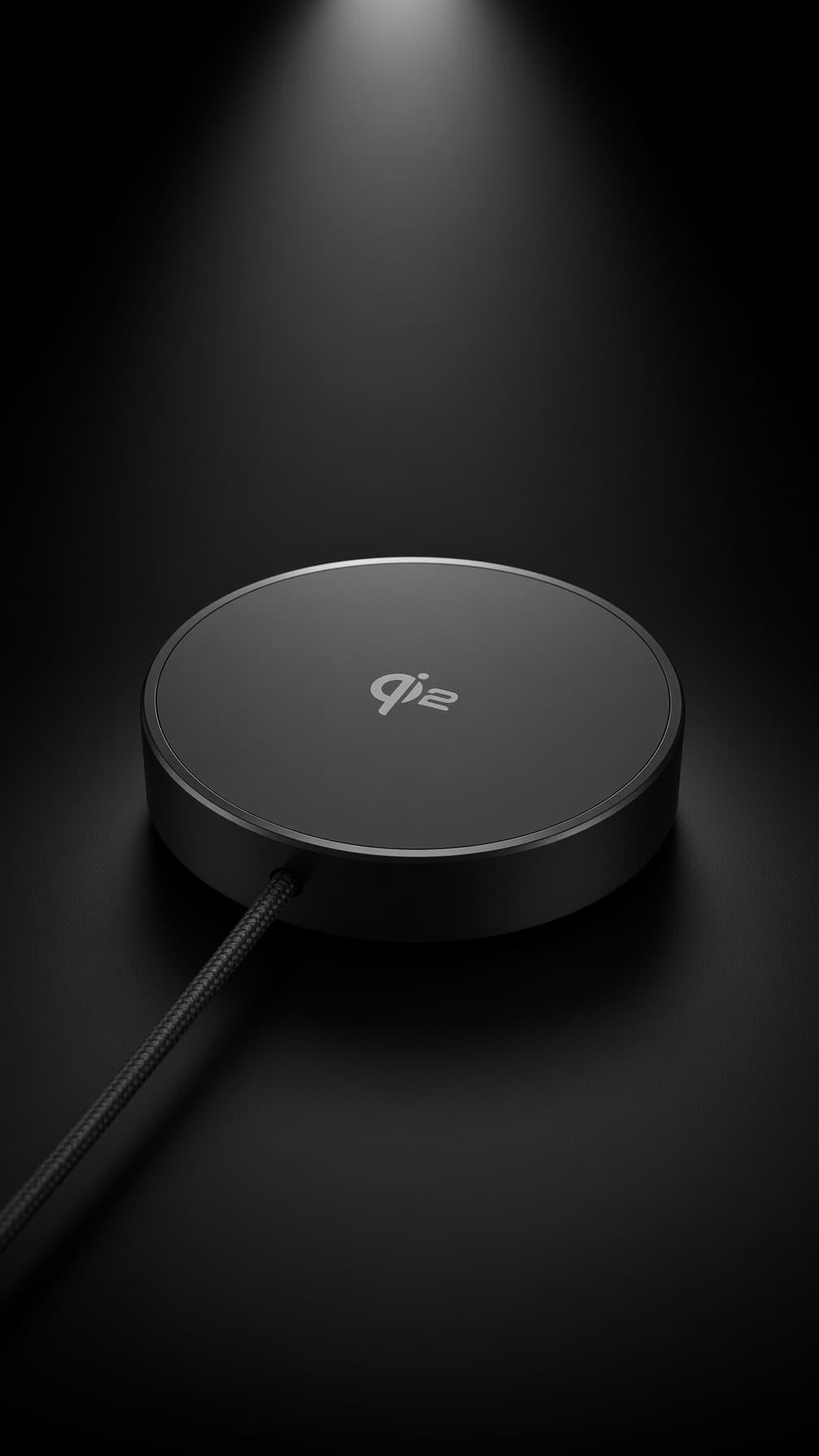 黒いtama's PR-WC64のQi2ワイヤレス充電器