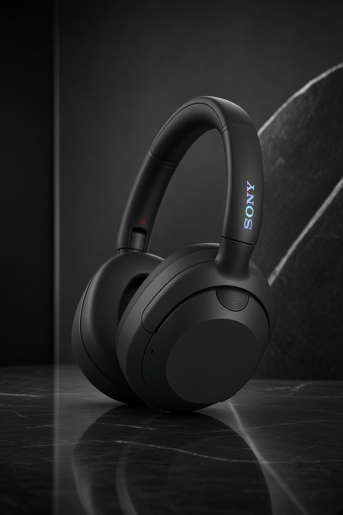 黒いSONY ULT WEARのワイヤレスヘッドホン
